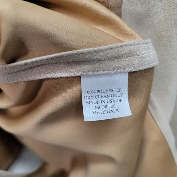 CAROLINE ROSE SUEDE BUTTON SHIRT, SIZE M - Picture 4 of 6